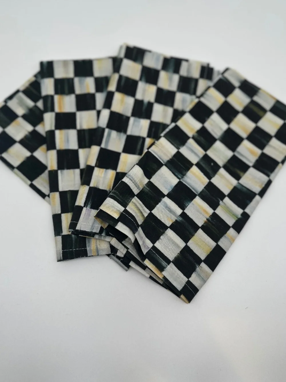 MacKenzie Child's Courtly Check Cotton Napkins RETIRED